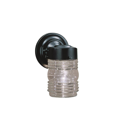 Compact 7.5" Outdoor Wall Lantern in Black