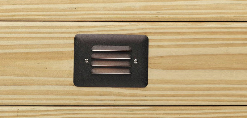 Step Light with White Acrylic Lens in Textured Architectural Bronze