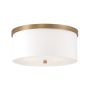 Midtown 3-Light Flush Mount in Aged Brass - Lamps Expo