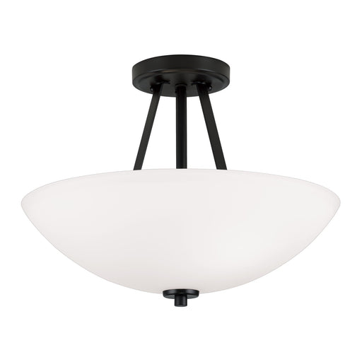 Stewart 2-Light Semi-Flush Mount in Matte Black - Lamps Expo