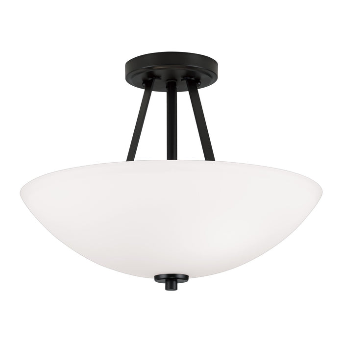 Stewart 2-Light Semi-Flush Mount in Matte Black - Lamps Expo