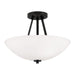 Stewart 2-Light Semi-Flush Mount in Matte Black - Lamps Expo