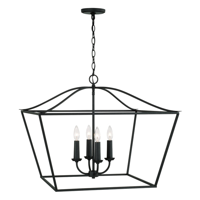 Grady 4-Light Pendant in Black Iron - Lamps Expo