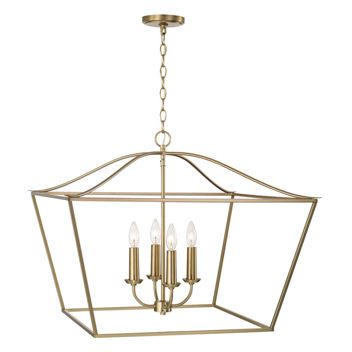 Grady 4-Light Pendant in Matte Brass - Lamps Expo