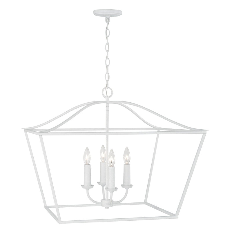 Grady 4-Light Pendant in Textured White - Lamps Expo