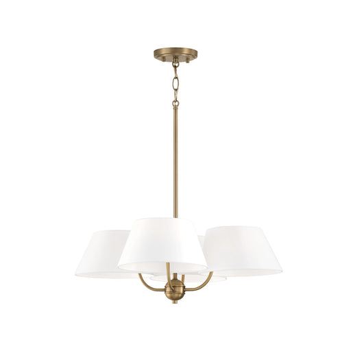 Welsley 4-Light Chandelier in Aged Brass - Lamps Expo