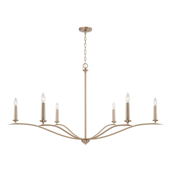 Grady 6-Light Chandelier in Matte Brass - Lamps Expo