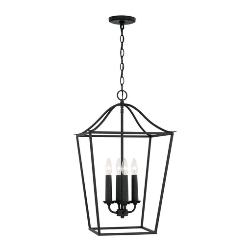 Grady 4-Light Foyer Pendant in Black Iron - Lamps Expo