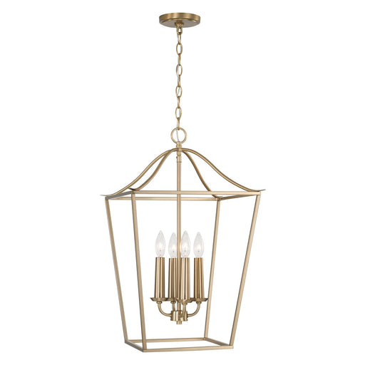 Grady 4-Light Foyer Pendant in Matte Brass - Lamps Expo
