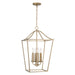 Grady 4-Light Foyer Pendant in Matte Brass - Lamps Expo