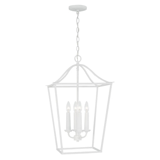 Grady 4-Light Foyer Pendant in Textured White - Lamps Expo