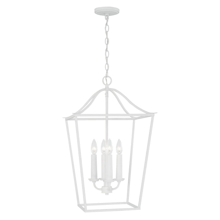 Grady 4-Light Foyer Pendant in Textured White - Lamps Expo
