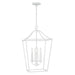 Grady 4-Light Foyer Pendant in Textured White - Lamps Expo