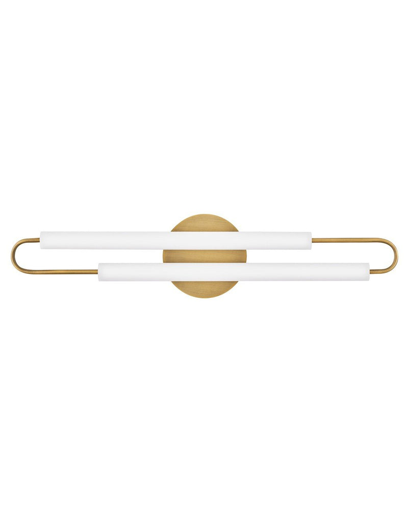 Eos LED Bath Vanity Light in Lacquered Brass