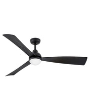 Una 56" Outdoor Smart Ceiling Fan with Light in Matte Black