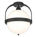 Atlas Semi-Flush in Black - 121380-SKT-10-GG0720 by Hubbardton Forge