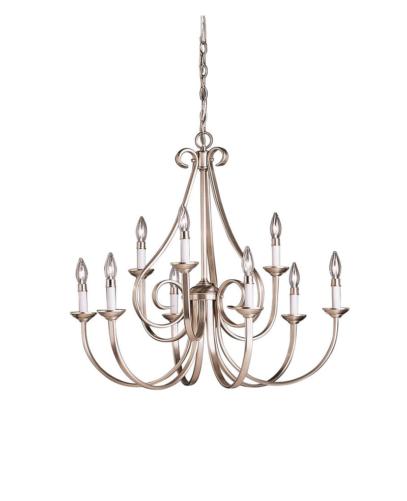 Dover 9-Light 32" Chandelier in Brushed Nickel