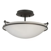 Plain Small Semi-Flush in Black - 124302-SKT-10-GG0047 by Hubbardton Forge