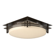 Banded Semi-Flush in Bronze - 124394-SKT-05-GG0097 by Hubbardton Forge