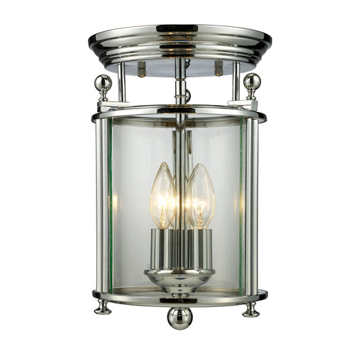 Wyndham 3 Light 8.5" Flush Mount in Chrome