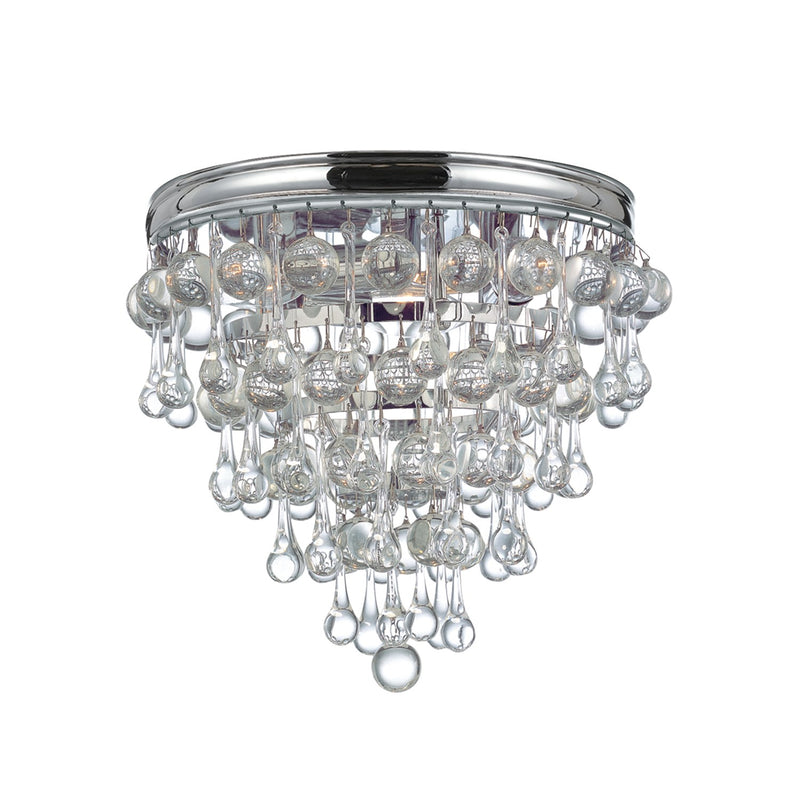 Calypso 3 Light 10.5" Flush Mount in Polished Chrome