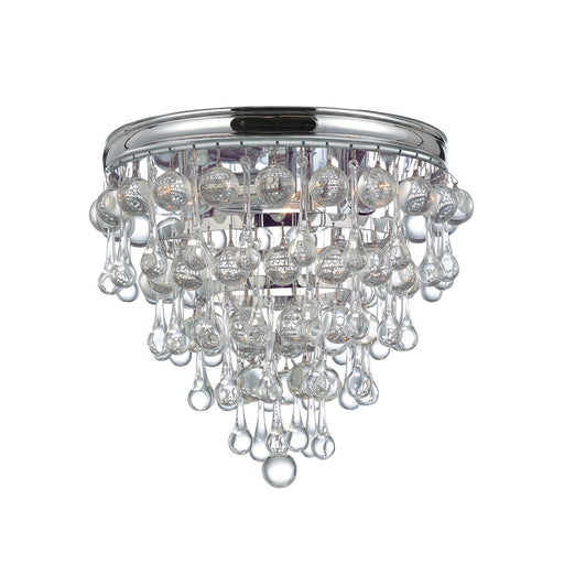 Calypso 3 Light 10.5" Flush Mount in Polished Chrome