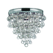 Calypso 3 Light 10.5" Flush Mount in Polished Chrome