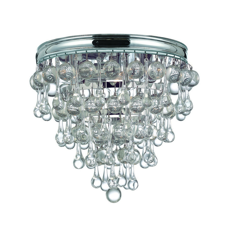 Calypso 3 Light 10.5" Flush Mount in Polished Chrome