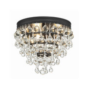 Calypso 3 Light 10.5" Flush Mount in Matte Black