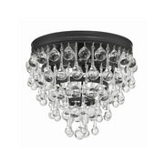 Calypso 3 Light 10.5" Flush Mount in Matte Black