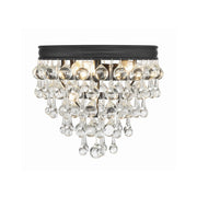 Calypso 3 Light 10.5" Flush Mount in Matte Black