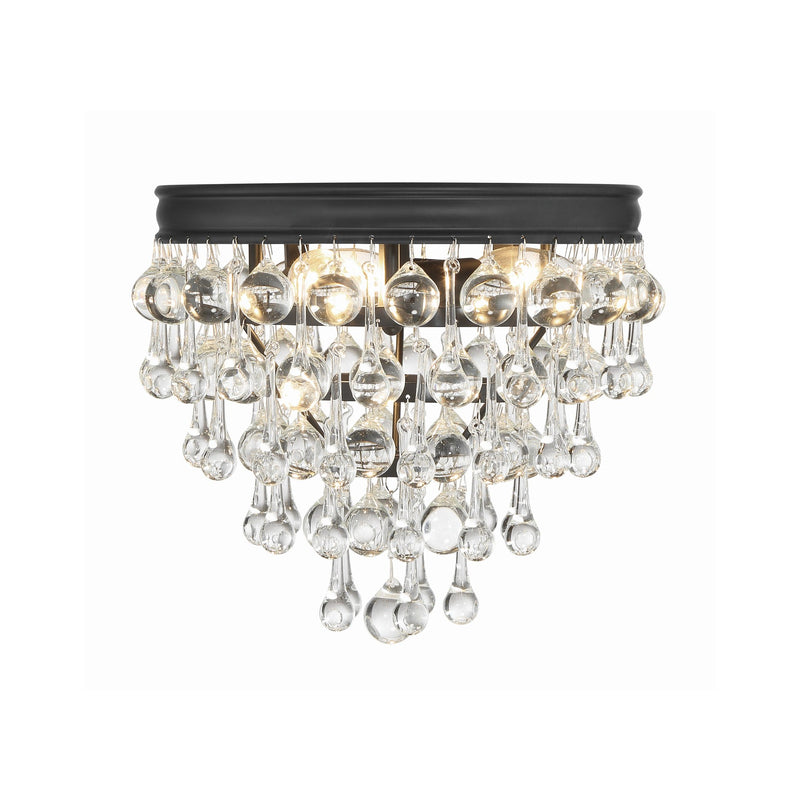 Calypso 3 Light 10.5" Flush Mount in Matte Black