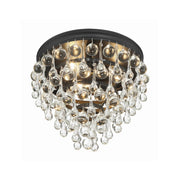 Calypso 3 Light 10.5" Flush Mount in Matte Black