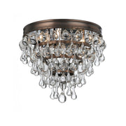 Calypso 3 Light 10.5" Flush Mount in Vibrant Bronze