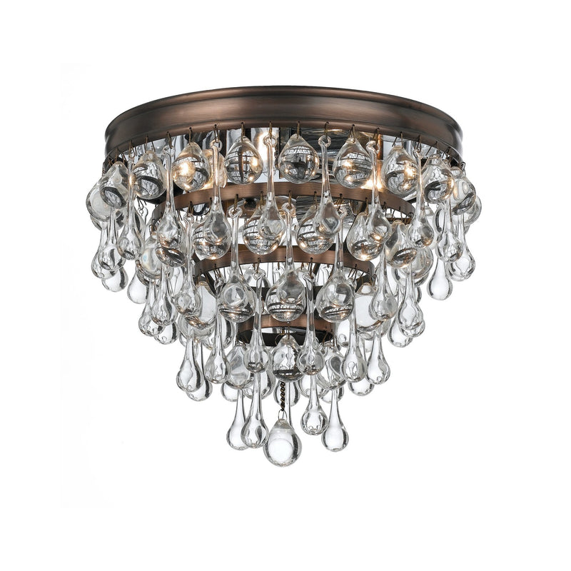 Calypso 3 Light 10.5" Flush Mount in Vibrant Bronze