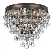 Calypso 3 Light 10.5" Flush Mount in Vibrant Bronze