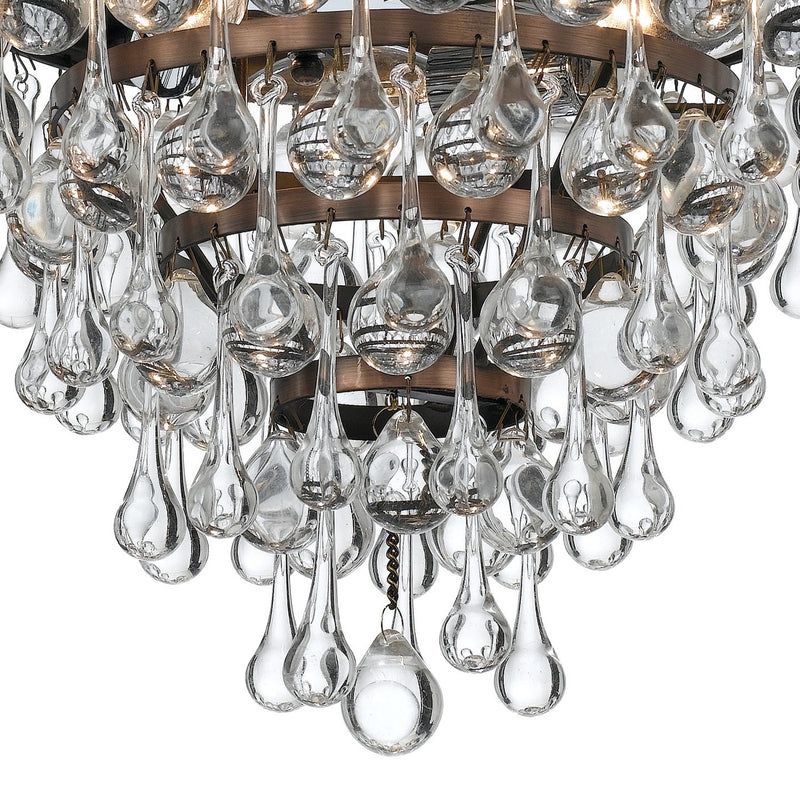 Calypso 3 Light 10.5" Flush Mount in Vibrant Bronze