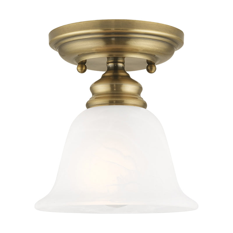 Essex Semi-Flush Mount in Antique Brass