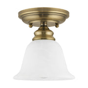 Essex Semi-Flush Mount in Antique Brass