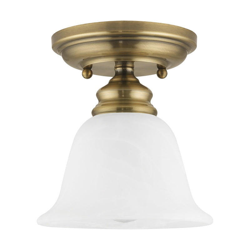 Essex Semi-Flush Mount in Antique Brass