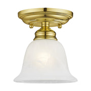 Essex Semi-Flush Mount in Polished Brass