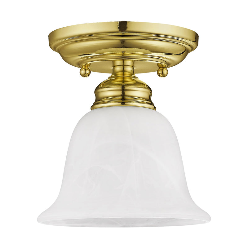 Essex Semi-Flush Mount in Polished Brass