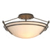 Presidio Tryne Small Semi-Flush in Dark Smoke - 124412-SKT-07-GG0047 by Hubbardton Forge