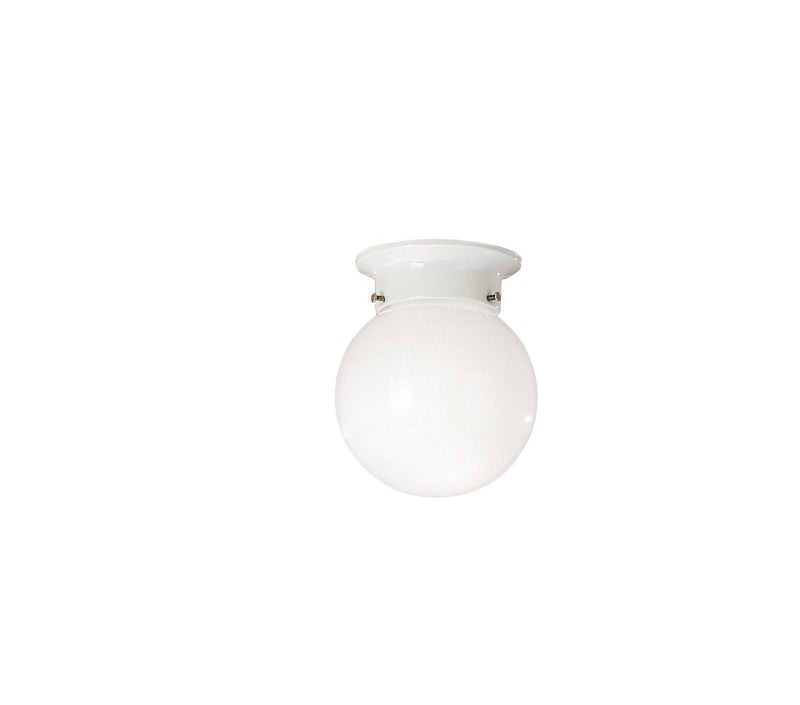 Ceiling Space 5.75" Globe Flush Mount in White