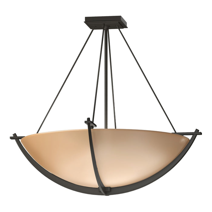 Compass Large Semi-Flush in Dark Smoke - 124560-SKT-07-SS0054 by Hubbardton Forge