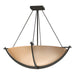 Compass Large Semi-Flush in Dark Smoke - 124560-SKT-07-SS0054 by Hubbardton Forge