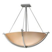 Compass Large Semi-Flush in Sterling - 124560-SKT-85-SS0054 by Hubbardton Forge