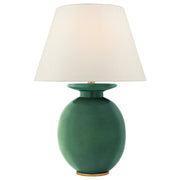 Hans Medium Table Lamp in Celtic Green Crackle