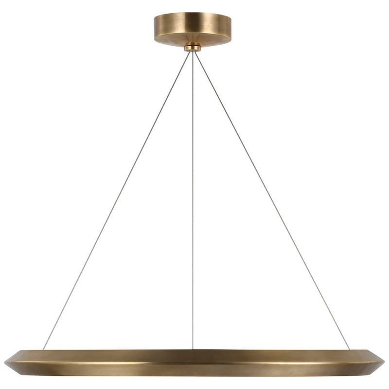 Encircle 28" Ring Pendant in Natural Brass