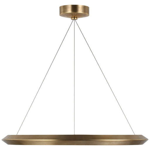 Encircle 28" Ring Pendant in Natural Brass
